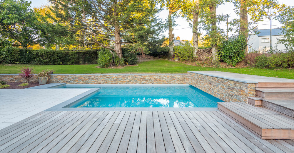 Home Swimming Pool in Garden and Terrace