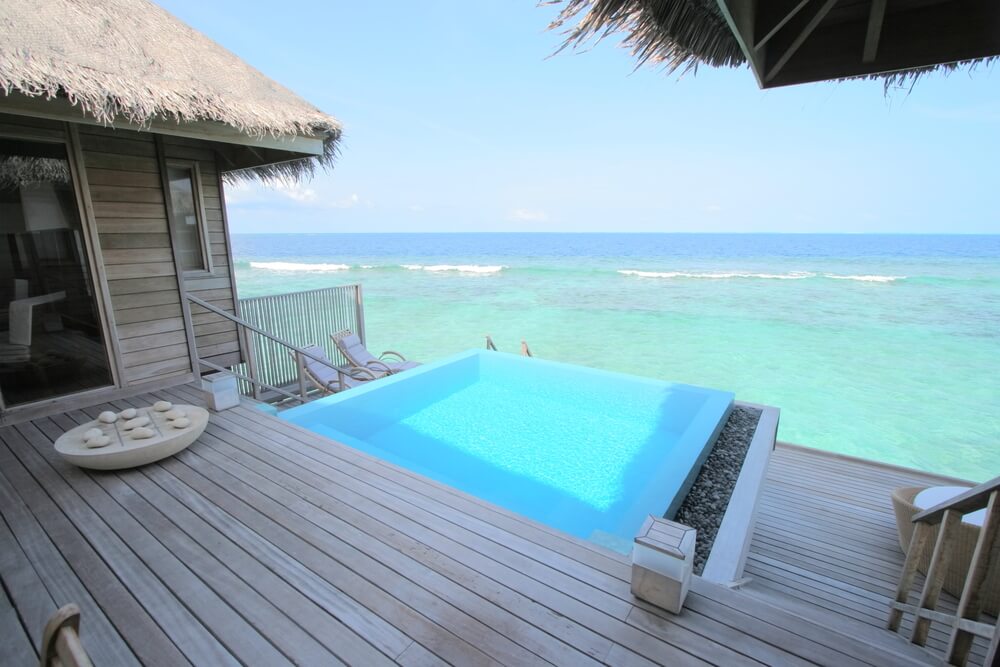 Private Infinity Pool in Luxury Villa at Maldives